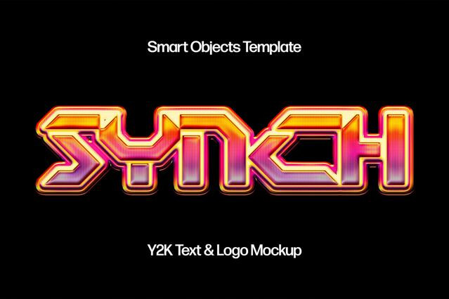 Bright Y2K Chrome Effect