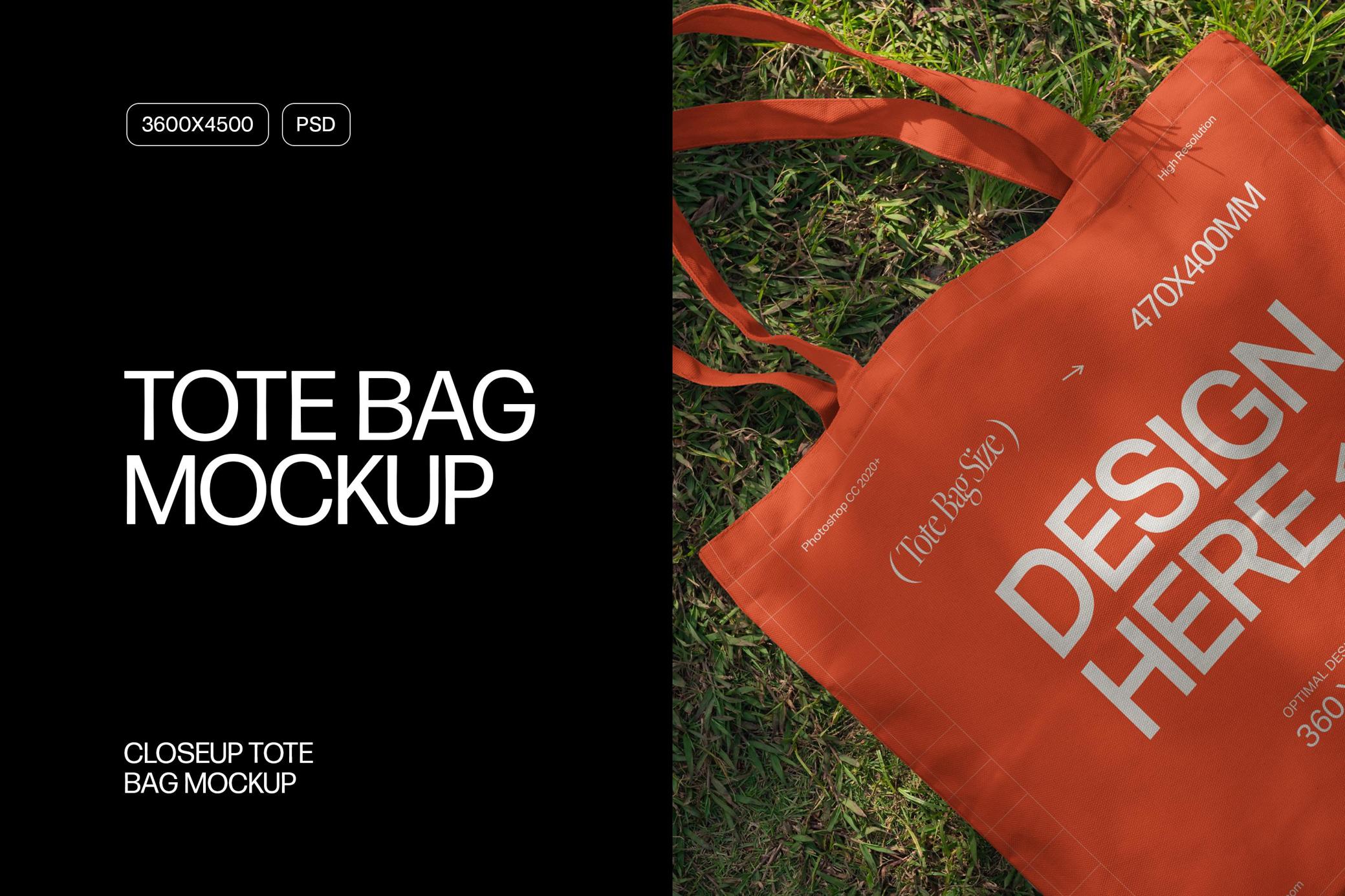 Closeup Tote Bag Mockup