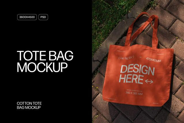 Cotton Tote Bag Mockup