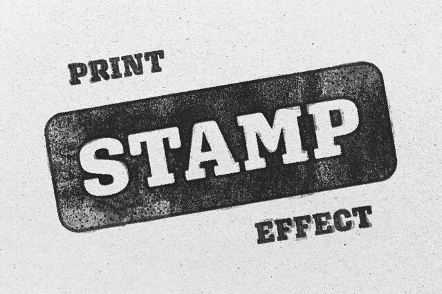 Ink Stamp Text Effect