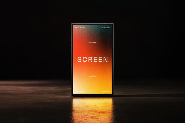 Vertical LED Screen Mockup