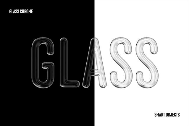 Clear Glass Text & Logo Effect