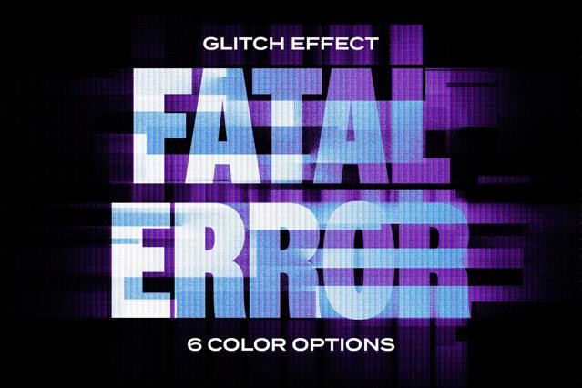 Fatal Error Glitch Text Effect