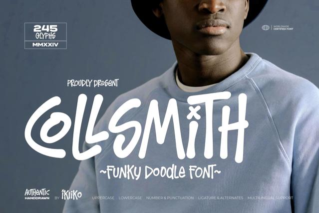 collsmith funky doodle font free download