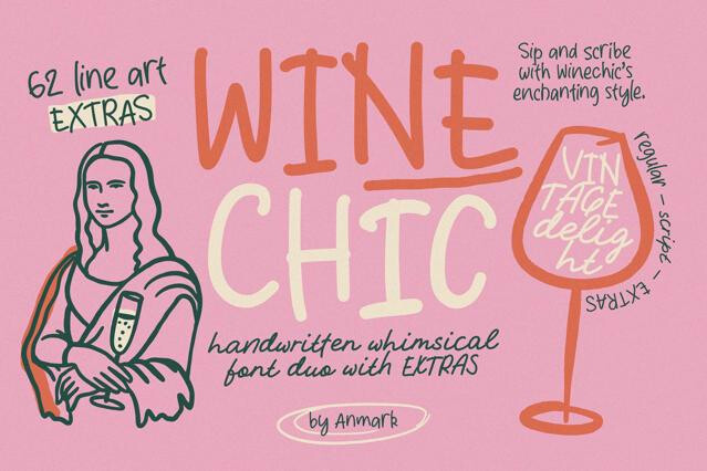 WineChic — Handwriting Font & Extras