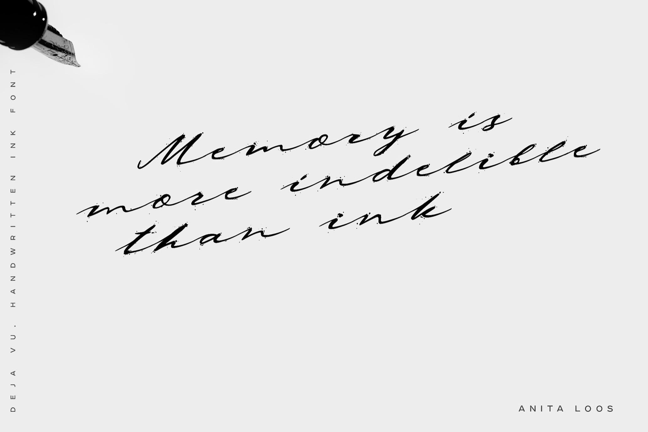 Deja-Vu — Handwritten Ink Font