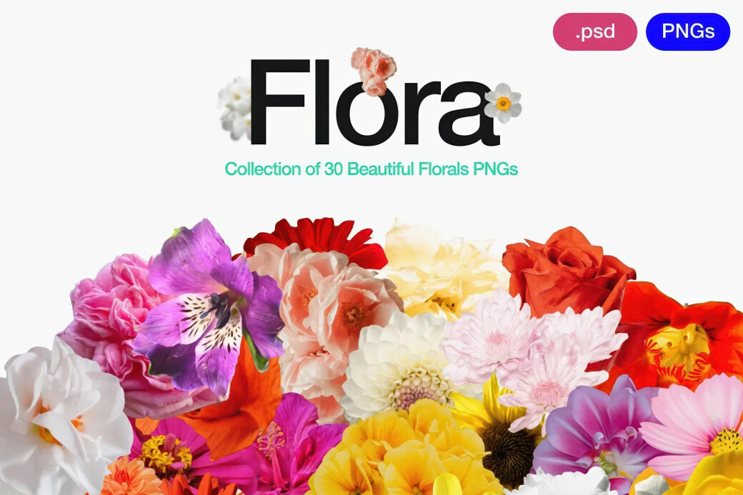 Flora 0.1 — 30 Floral PNGs