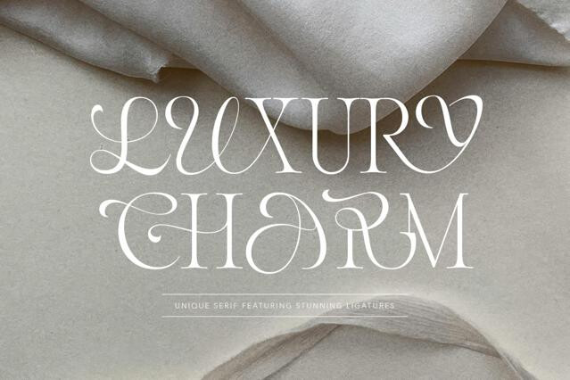 Luxury Charm — Modern Ligature Font