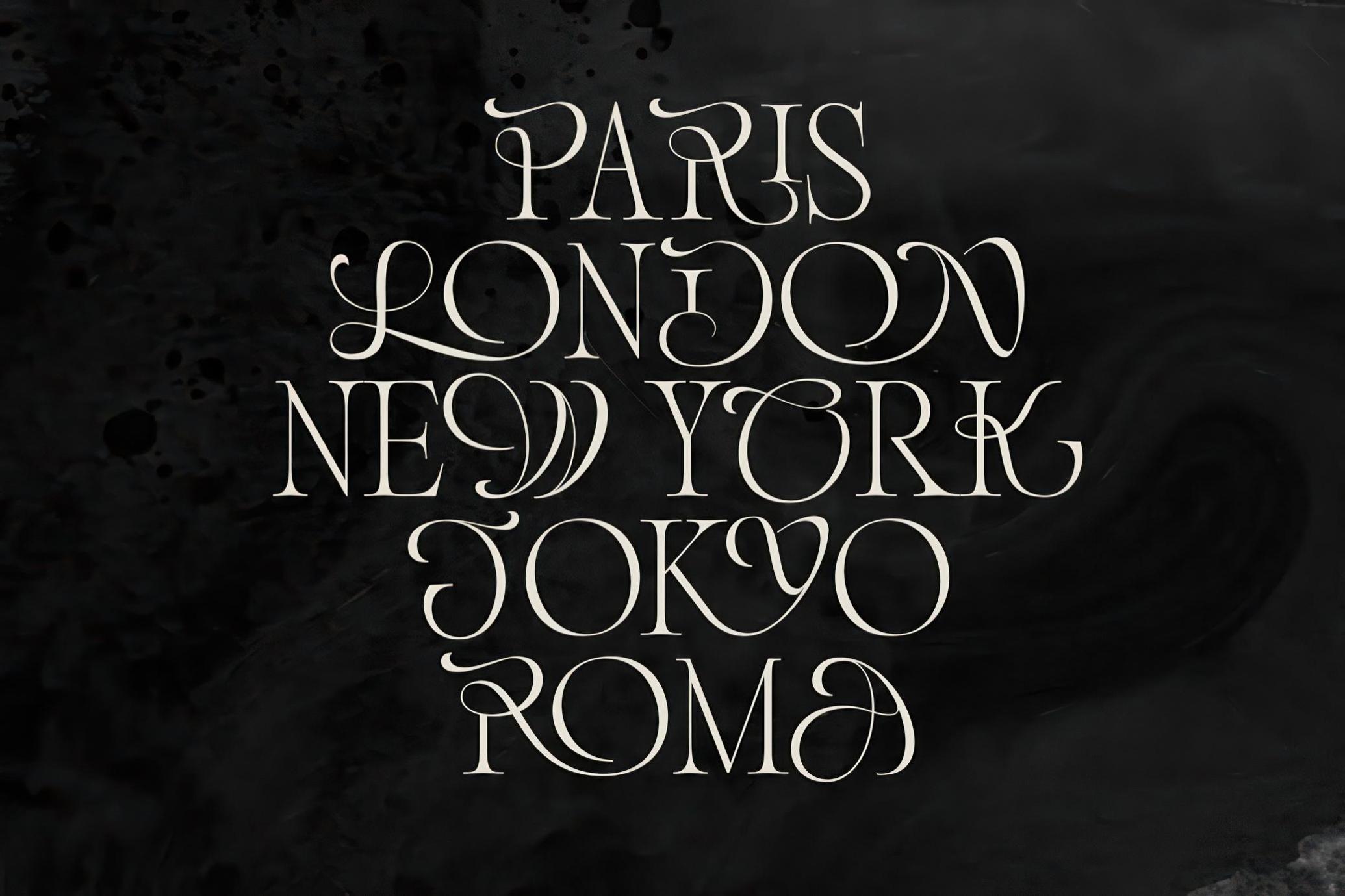 Luxury Charm — Modern Ligature Font