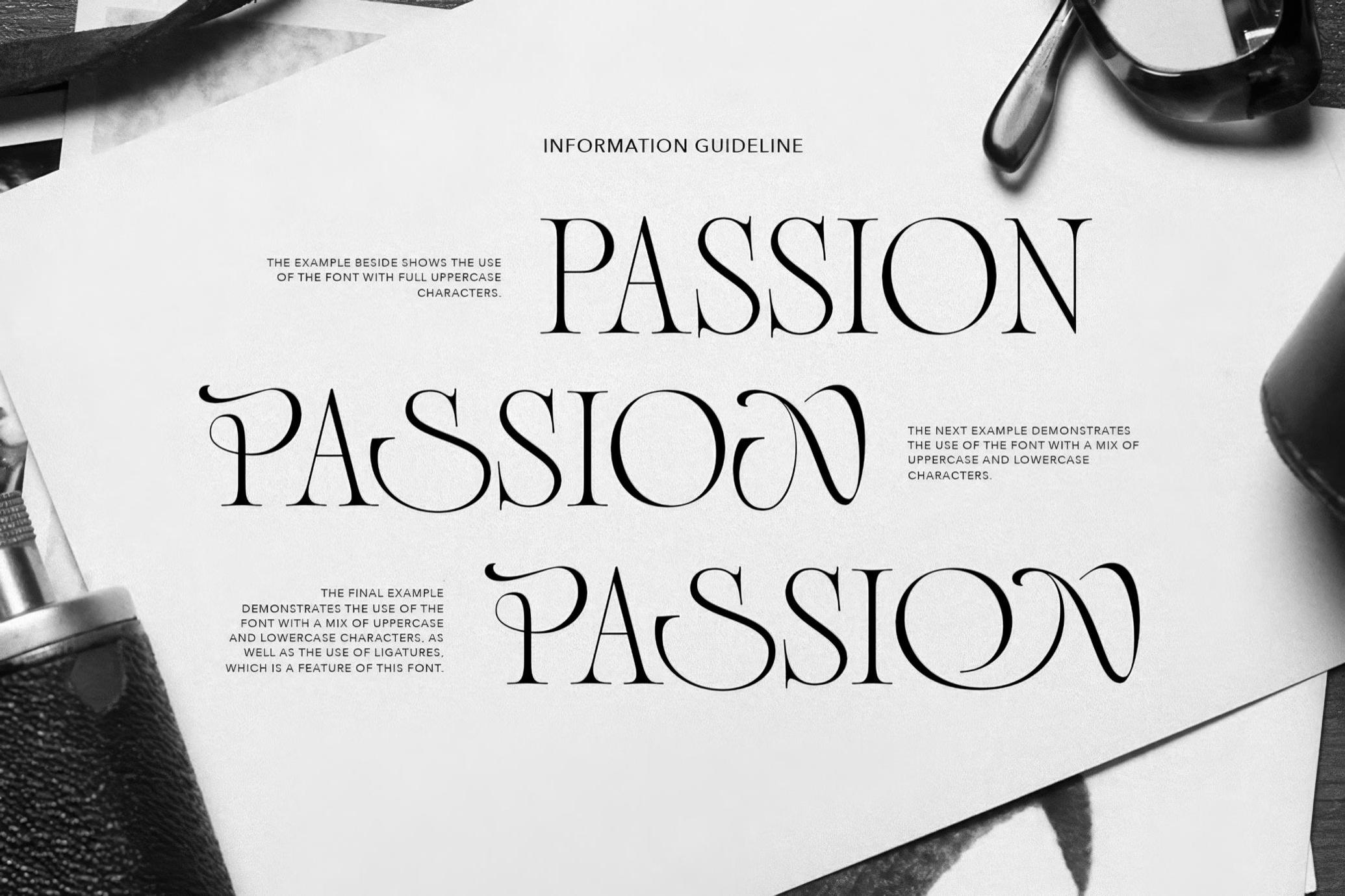 Luxury Charm — Modern Ligature Font