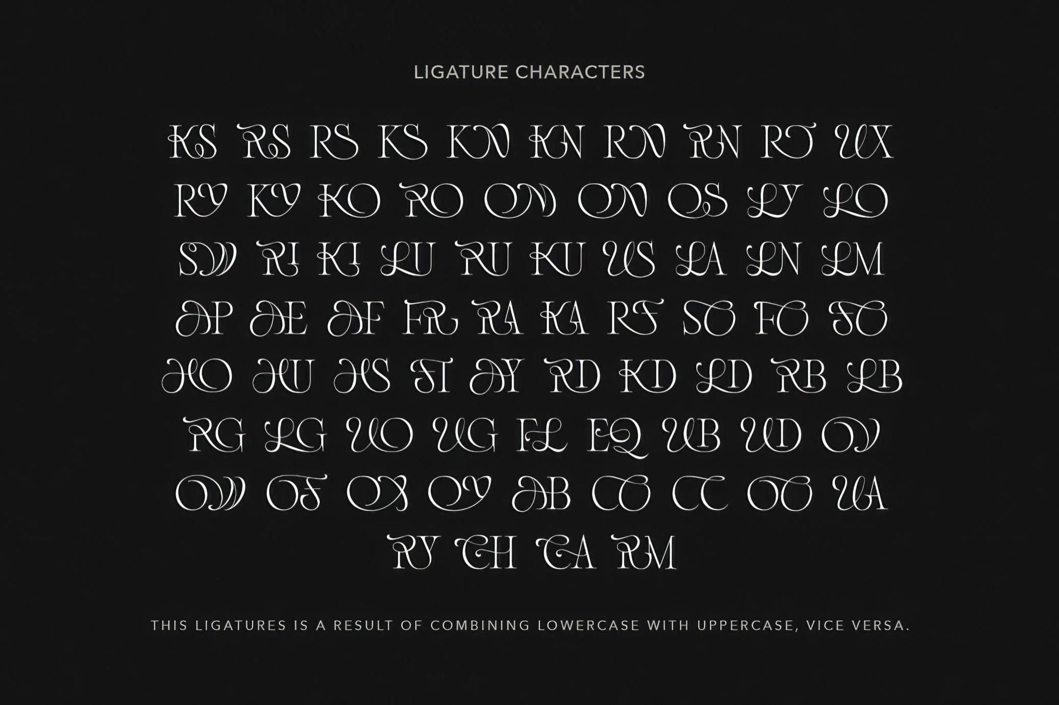 Luxury Charm — Modern Ligature Font