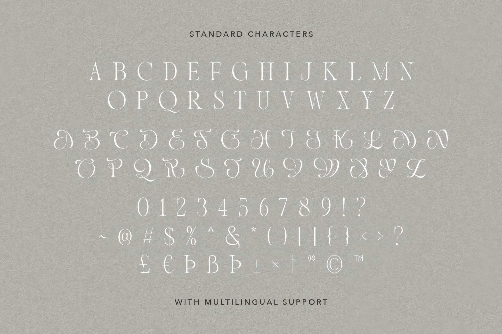 Luxury Charm — Modern Ligature Font