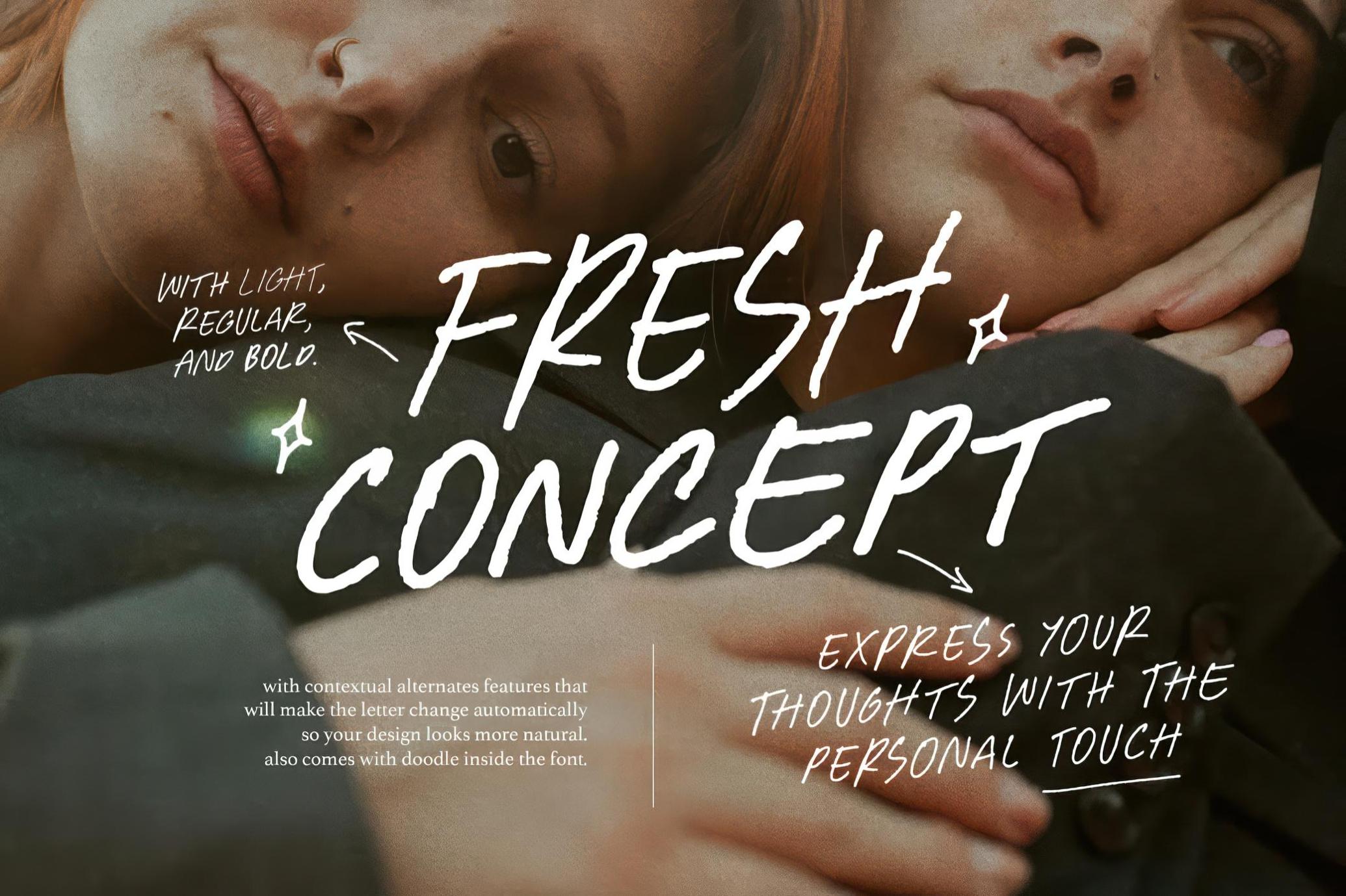 Fresh Concept — All-Caps Handwritten Font