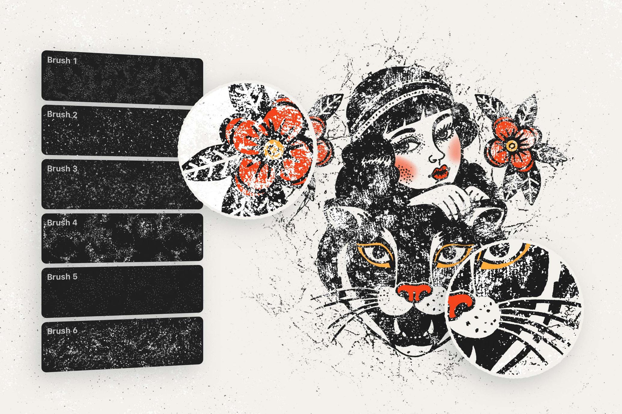 Grunge Stamp Photoshop Brushes