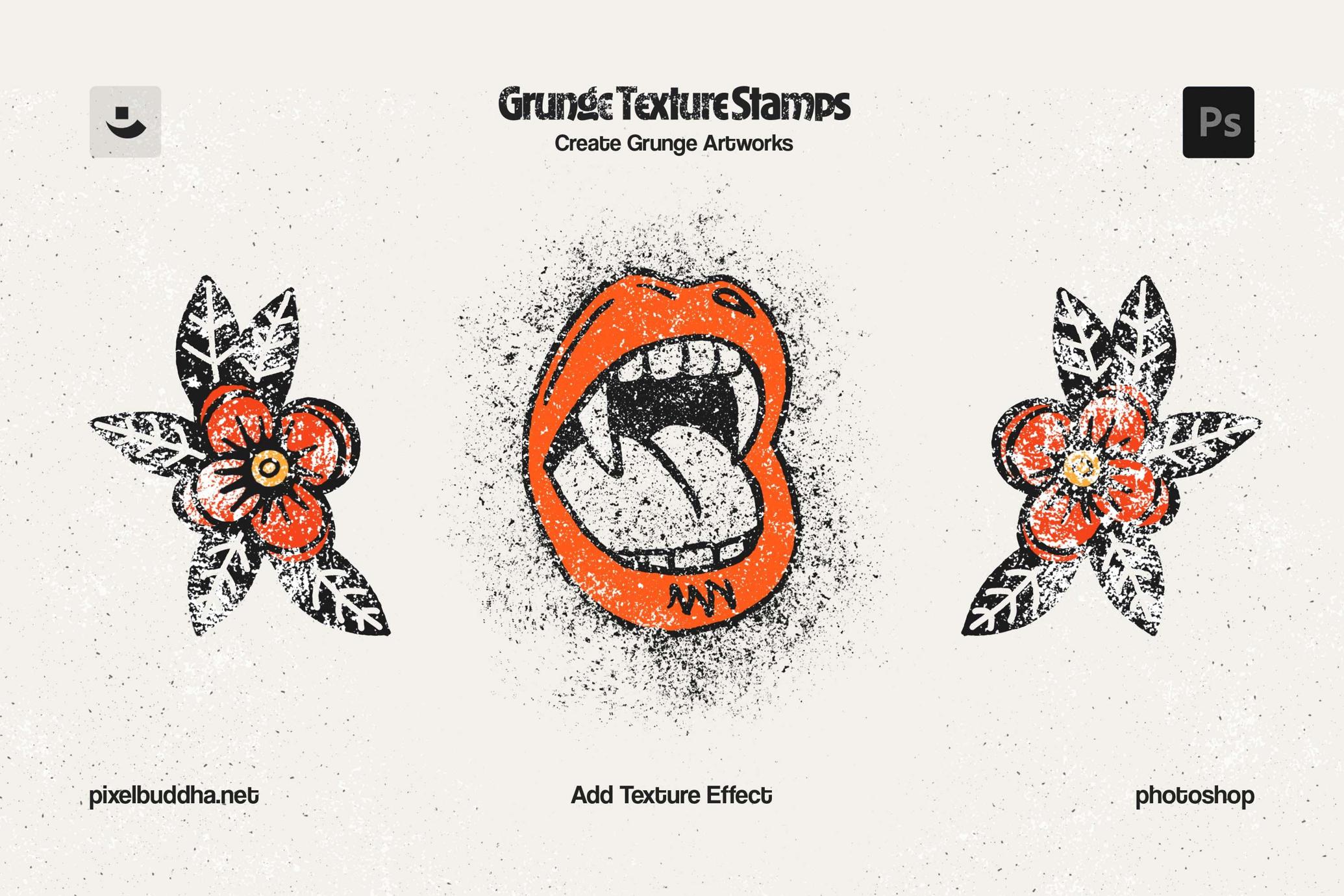 Grunge Stamp Photoshop Brushes