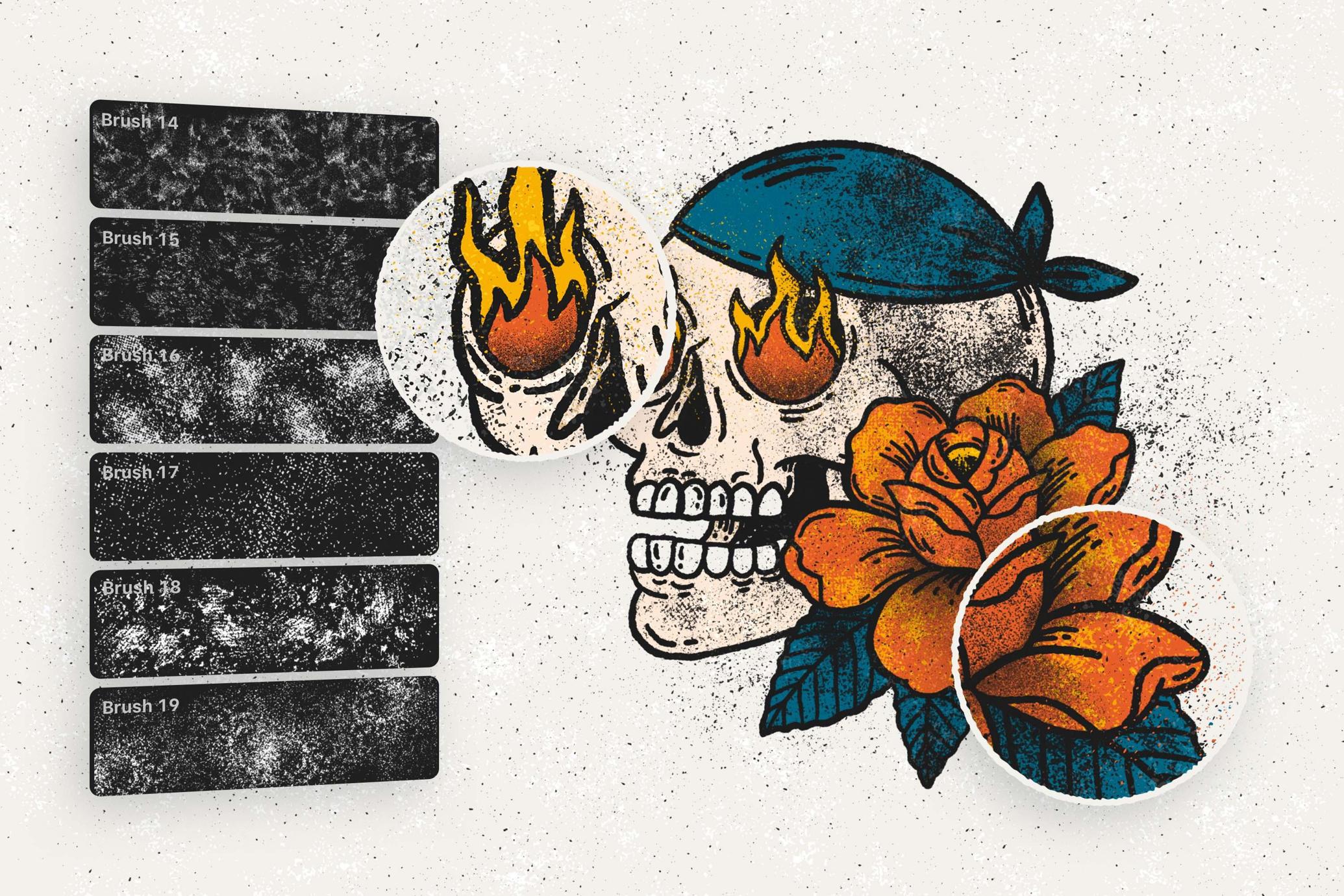Grunge Stamp Photoshop Brushes