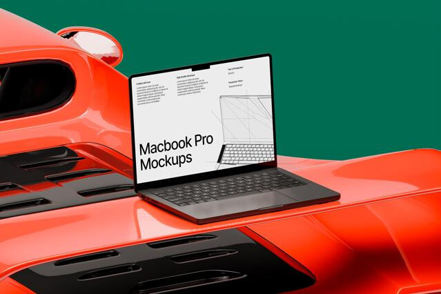 Supercar MacBook Pro Mockup
