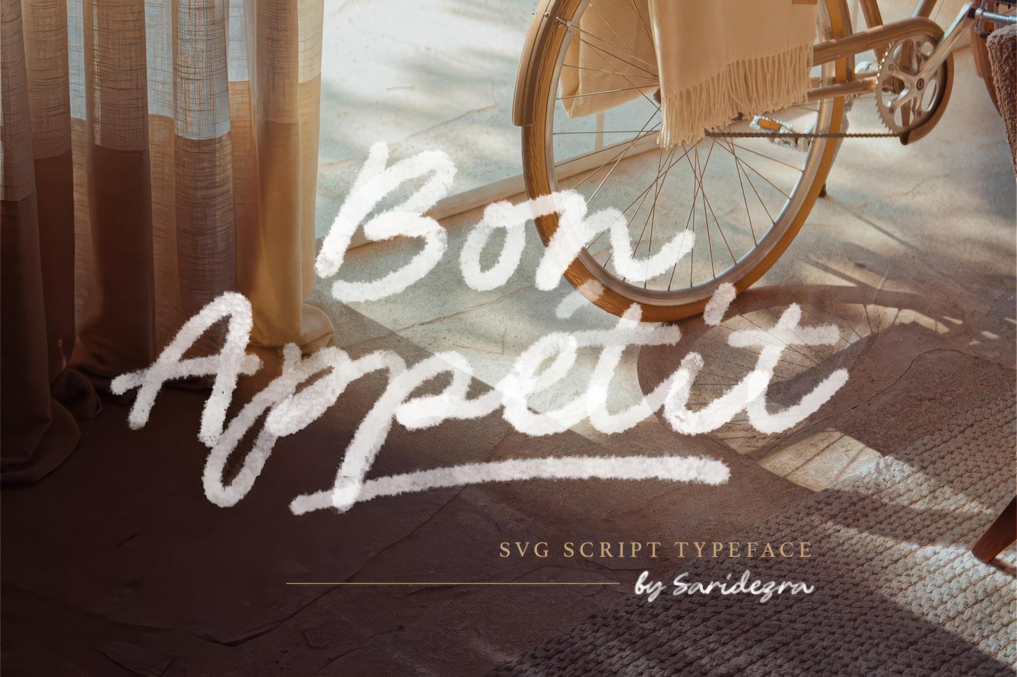 Bon Appetit — SVG Script Font