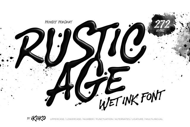 Rustic Age — Wet Ink Font