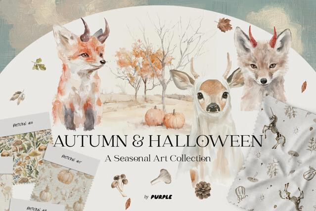 Autumn & Halloween Seasonal Art Collection