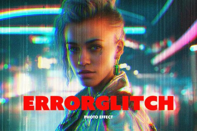 Retro Glitched Photo Effect