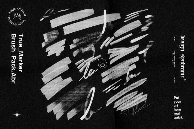 True Marker Photoshop Brushes