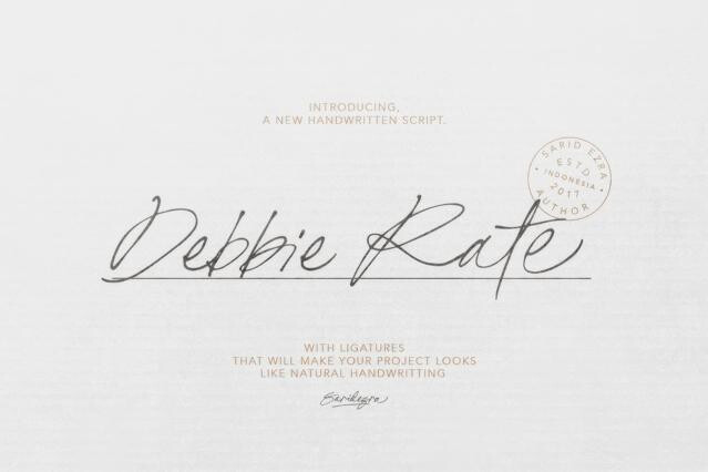Debbie Rate — Handwriting Script