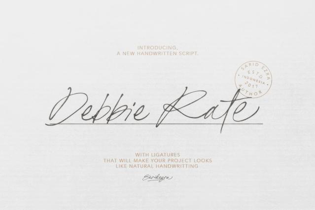 Debbie Rate — Handwriting Script