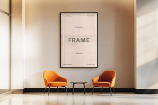 Office Reception Frame Mockup