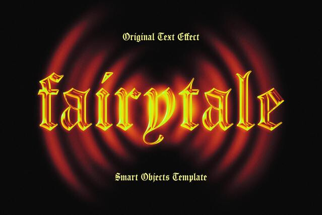 Flaming Glow Chrome Text Effect