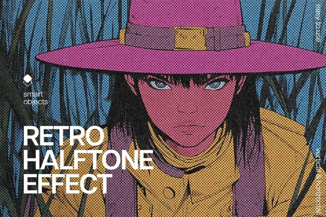 Comic Halftone Print Effect