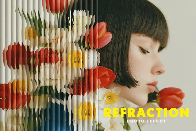 Refracted Glass Photo Effect