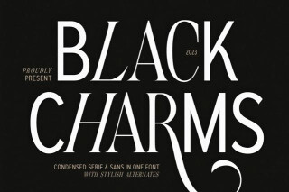 Black Charms — Condensed Font Duo