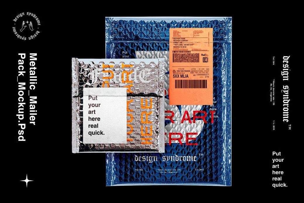Metallic Mailer Mockup Pack