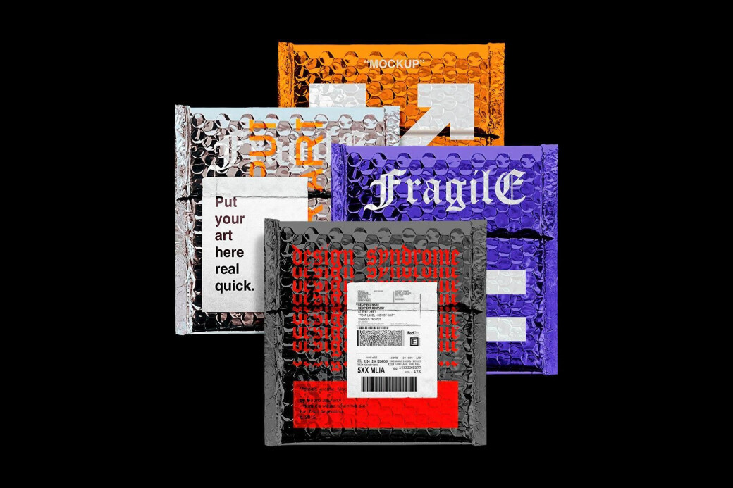 Metallic Mailer Mockup Pack