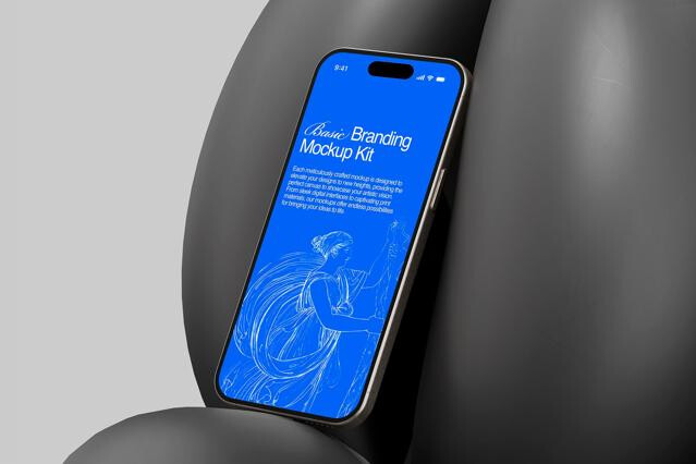 Sculptural Backdrop iPhone Mockup