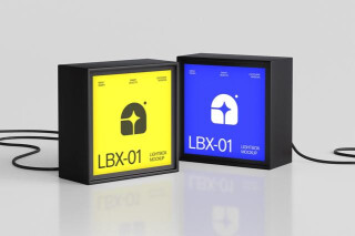 Square Lightbox Signages Mockup