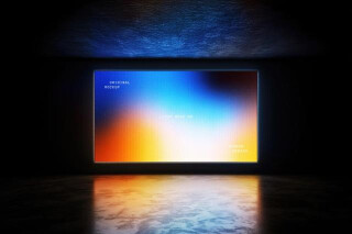 Glowing Horizontal Screen Mockup