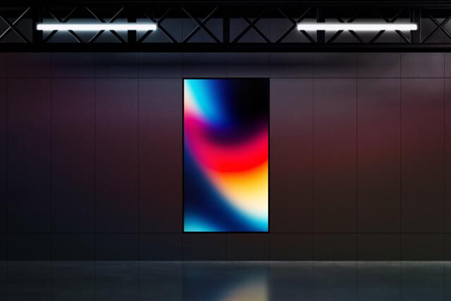 Vertical Screen Display Mockup
