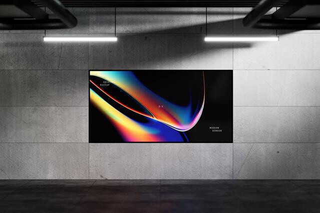 Horizontal Screen Display Mockup