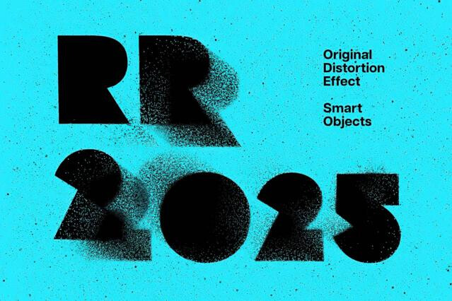 Splatter Distort Text Effect