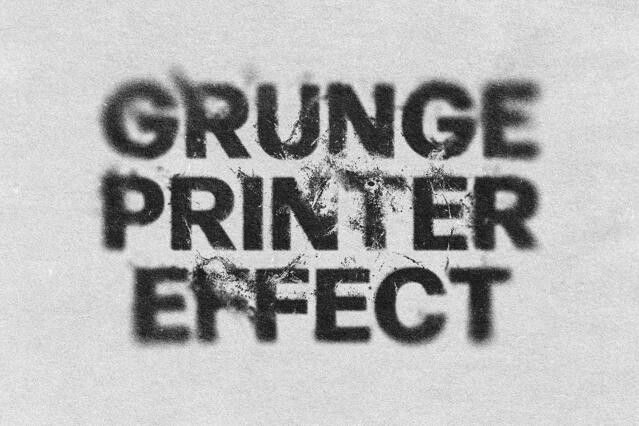 Grunge Style Text & Logo Effect