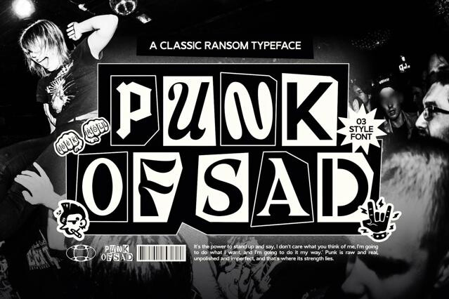 Punk Of Sad — Ransom Font