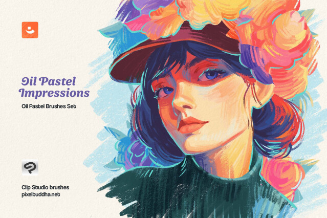 Clip Studio Oil Pastel Brushes