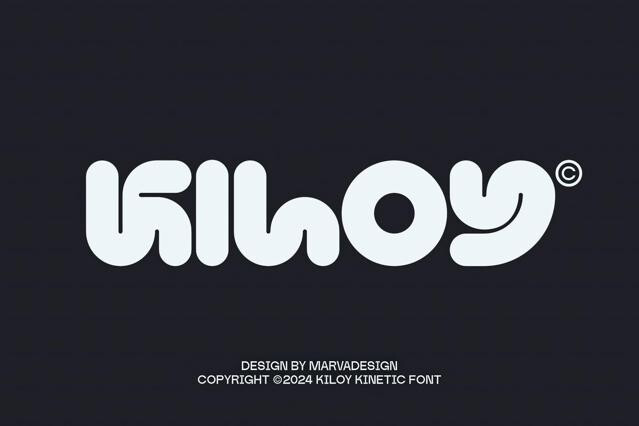 Kiloy — Rounded Techno Font
