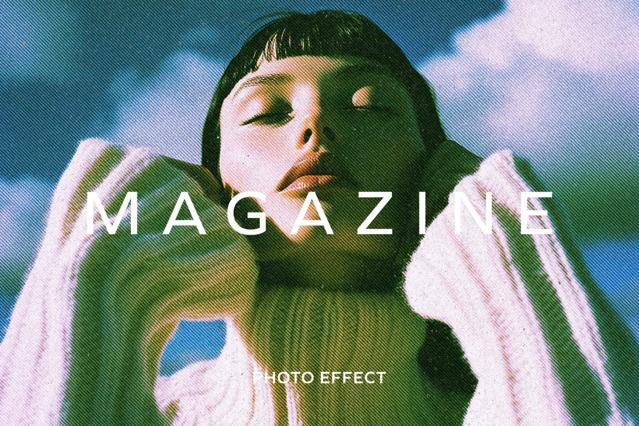 Vintage Magazine Photo Effect