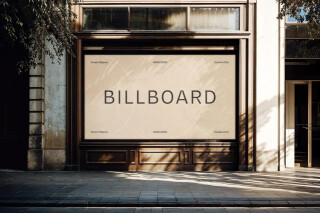Horizontal Outdoor Billboard Mockup