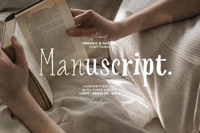 Manuscript — Hand-Lettered Serif