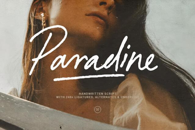 Paradine — Ligature Handwritten Font