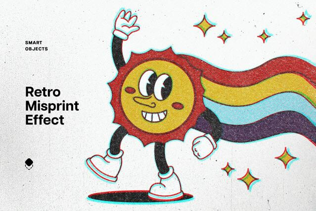 Retro Misprint Design Effect